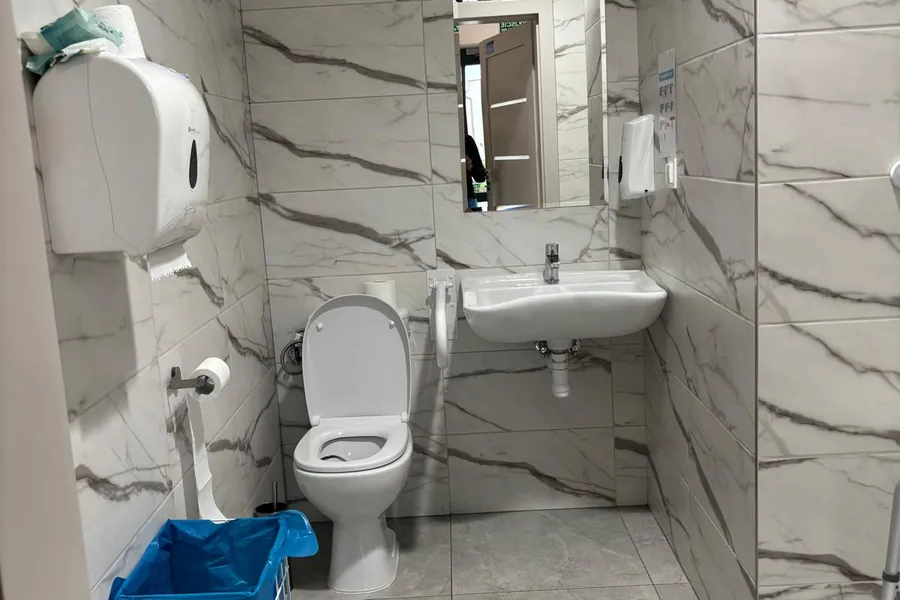 Pomieszczenie sanitarne po modernizacji w Sępólnie Krajeńskim